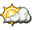 Partly cloudy